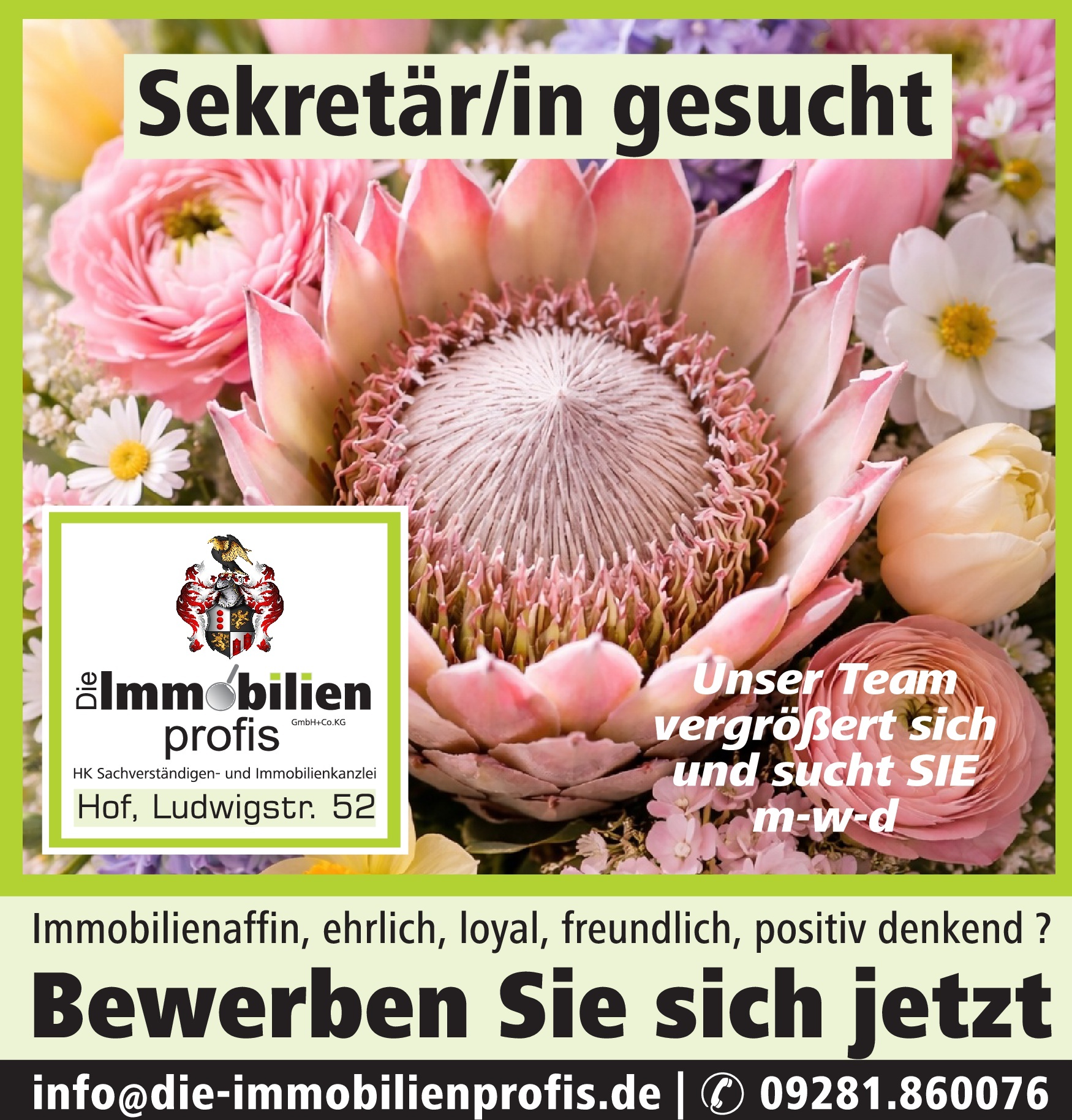 Wir suchen Sie ... für unser Sekretariat